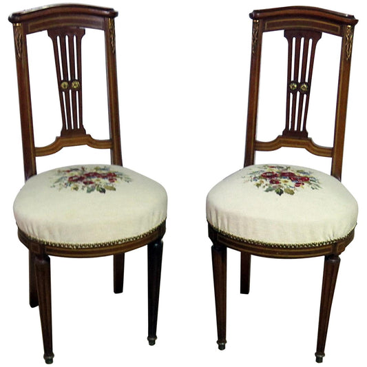 Pair of Directoire Style Slipper Chairs