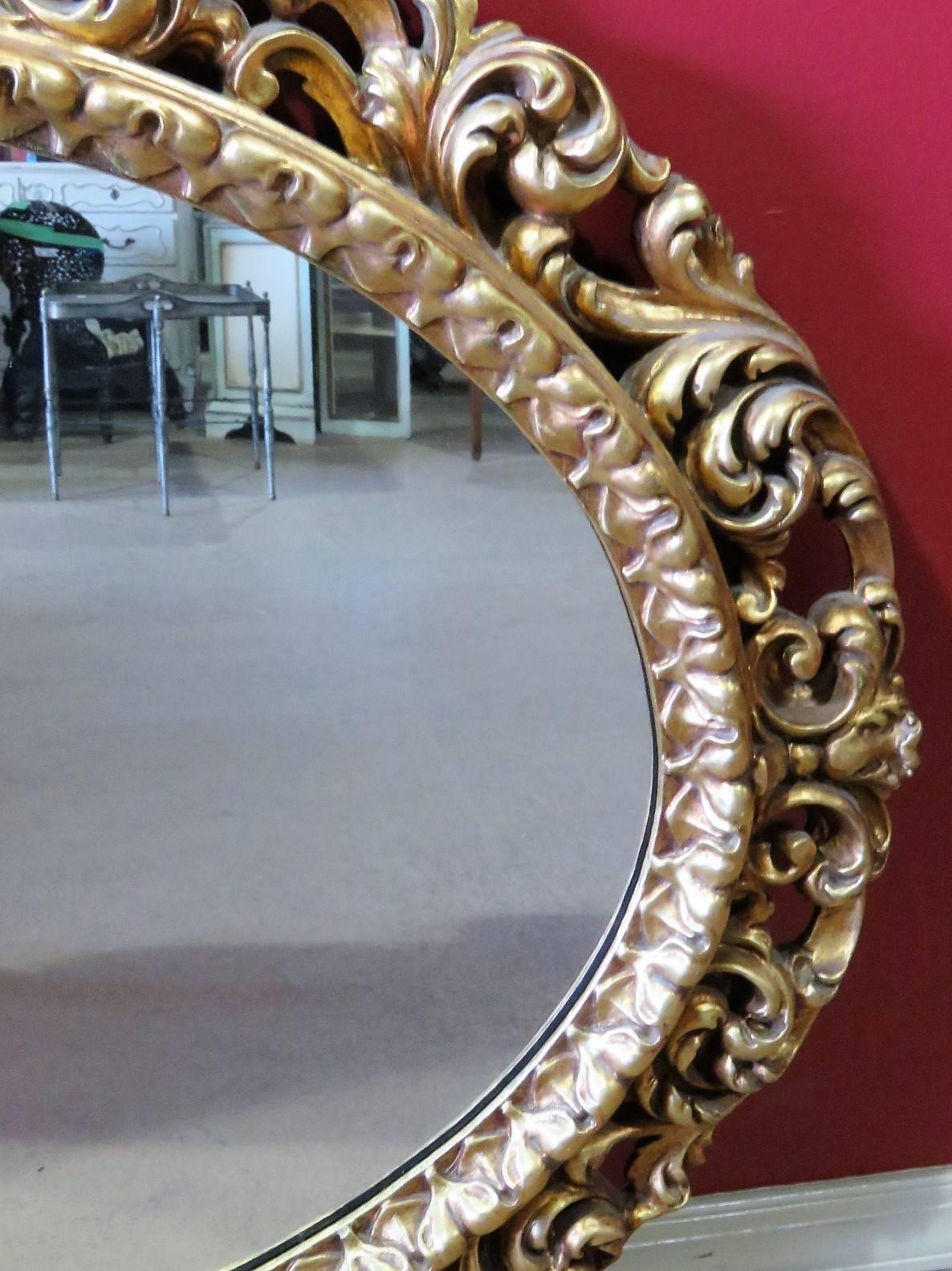 Gilt Carved Hanging Wall Mirror