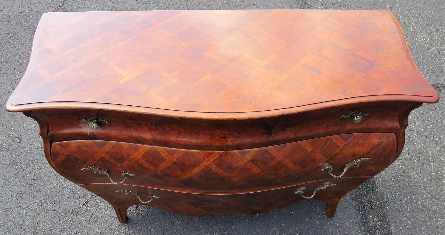 Italian Provincial Louis XV Style Marquetry Commode Buffet