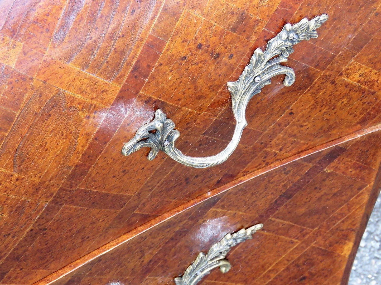 Italian Provincial Louis XV Style Marquetry Commode Buffet