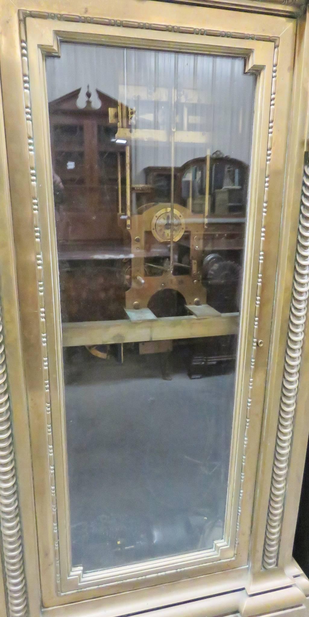 Monumental Unique Singer Sewing Co. Bronze Master Clock