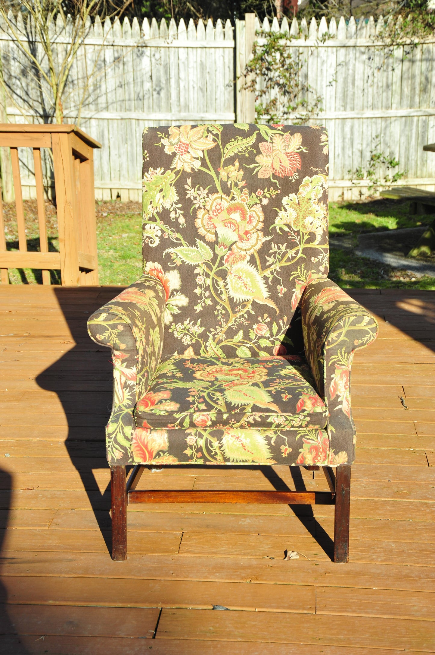 Rare Period English George III Chippendale Library Armchair Chair Circa 1790