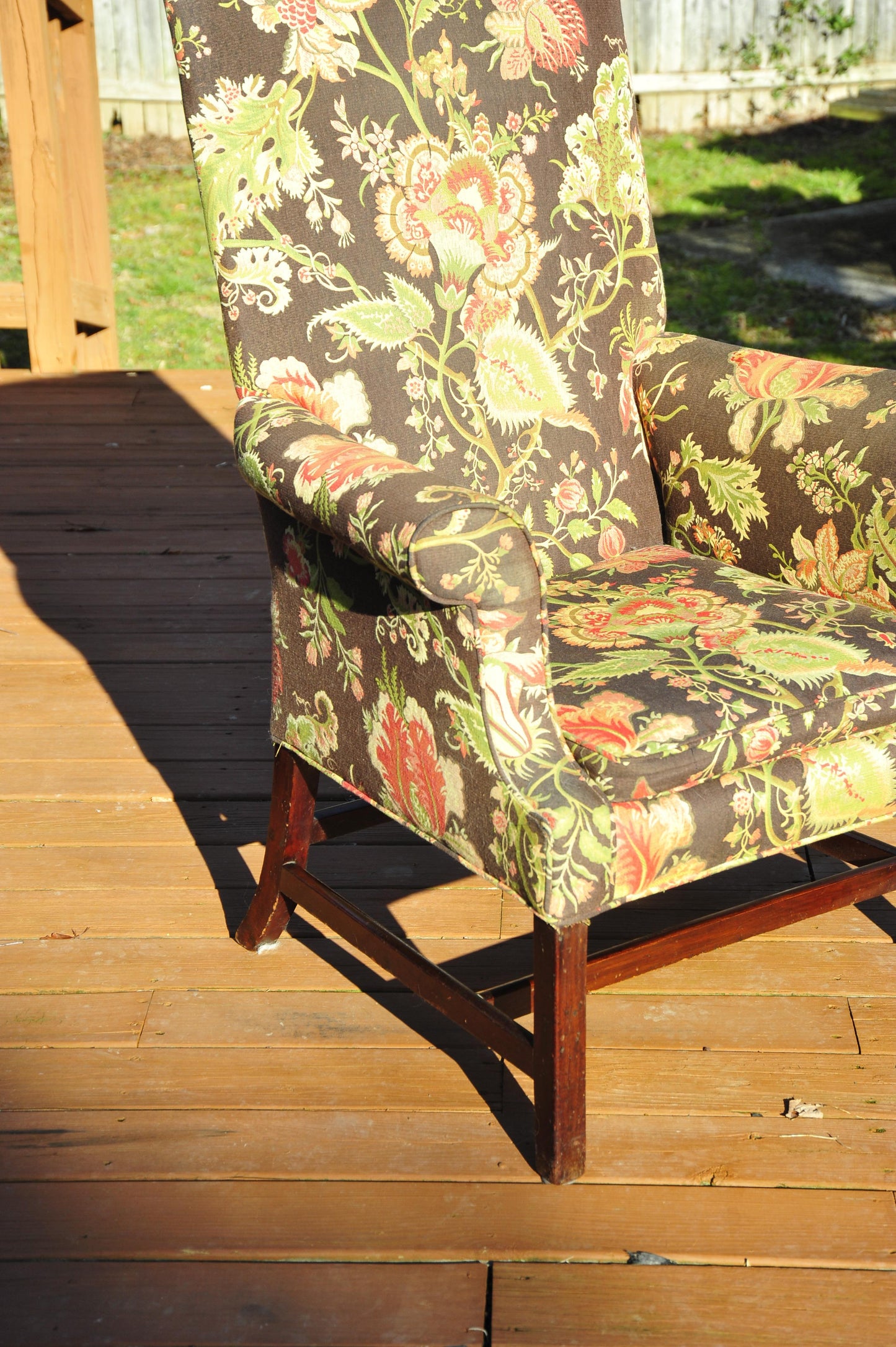 Rare Period English George III Chippendale Library Armchair Chair Circa 1790