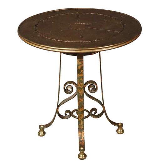 Italian Wrought Iron Gilt Center Table