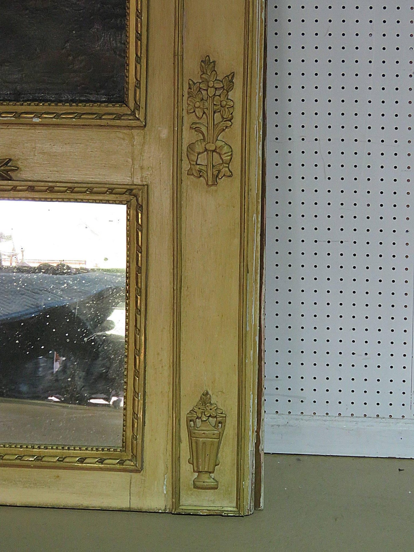 Antique 18th Century French Louis XVI Style Trumeau Mirror