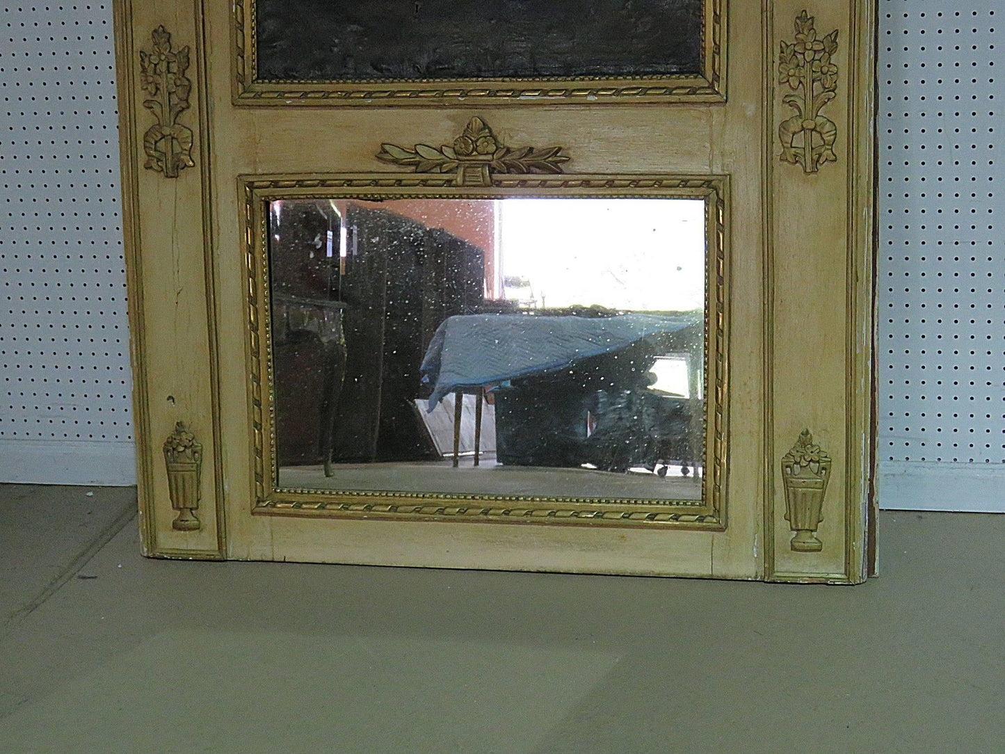 Antique 18th Century French Louis XVI Style Trumeau Mirror