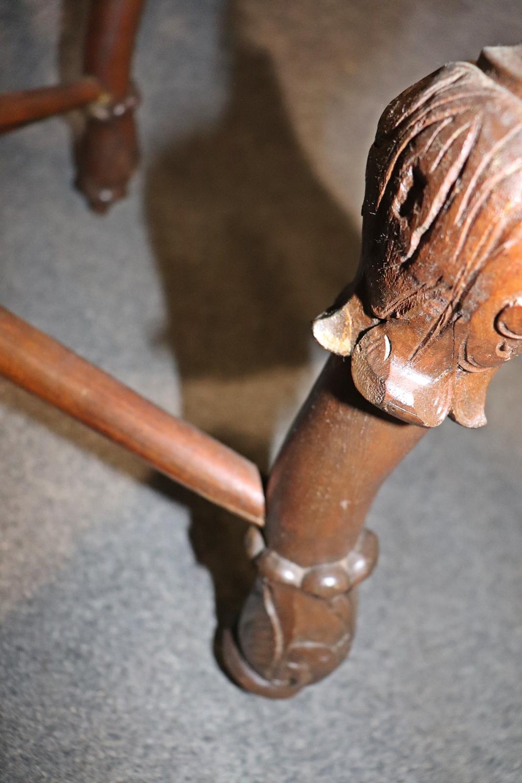 Pair of Figural Carved Walnut R.J. Horner Style Renaissance Chairs, circa 1880