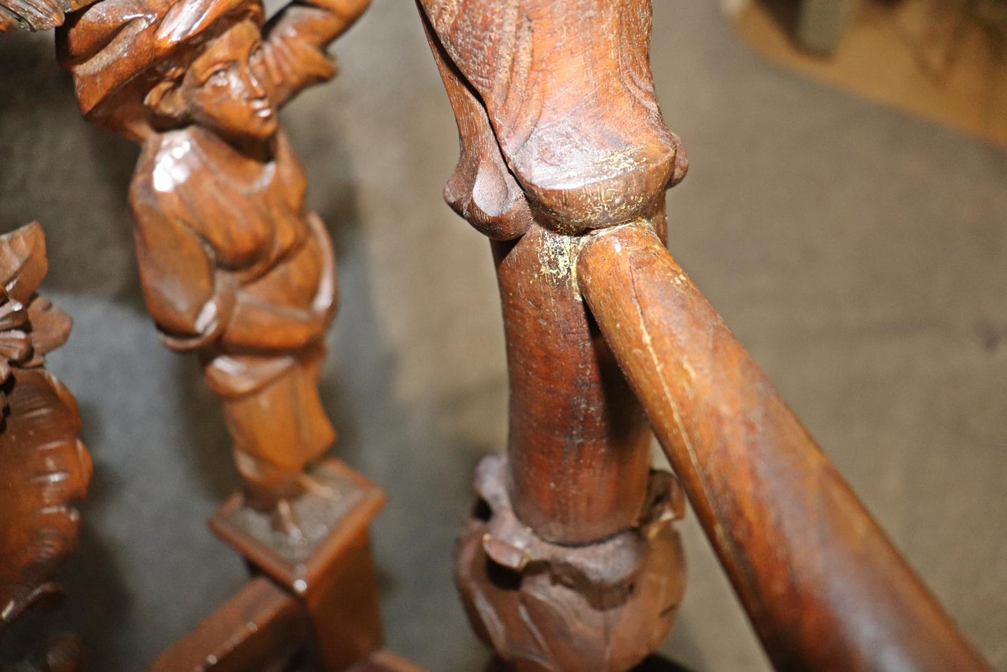 Pair of Figural Carved Walnut R.J. Horner Style Renaissance Chairs, circa 1880