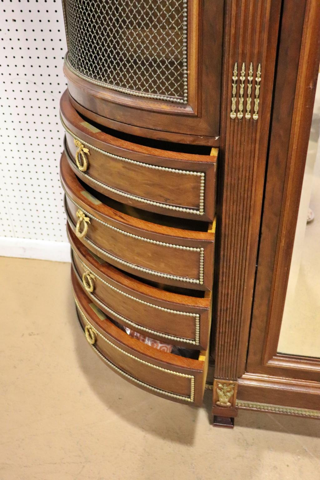 Monumental French Mirrored Louis XVI Directoire Armoire Curca 1890s