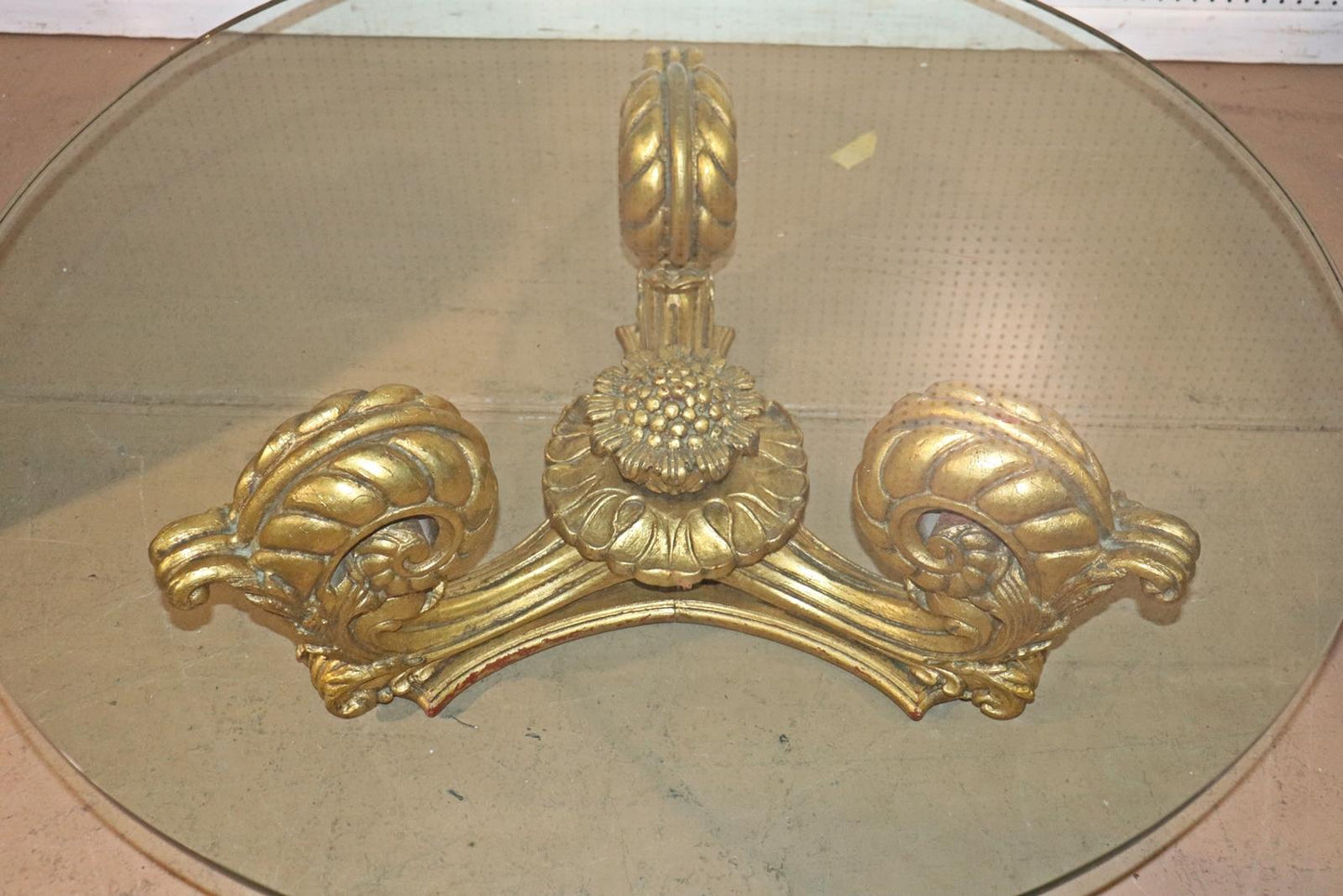 Gilded Fine Quality Carved Louis XV Style Round Coffee Table