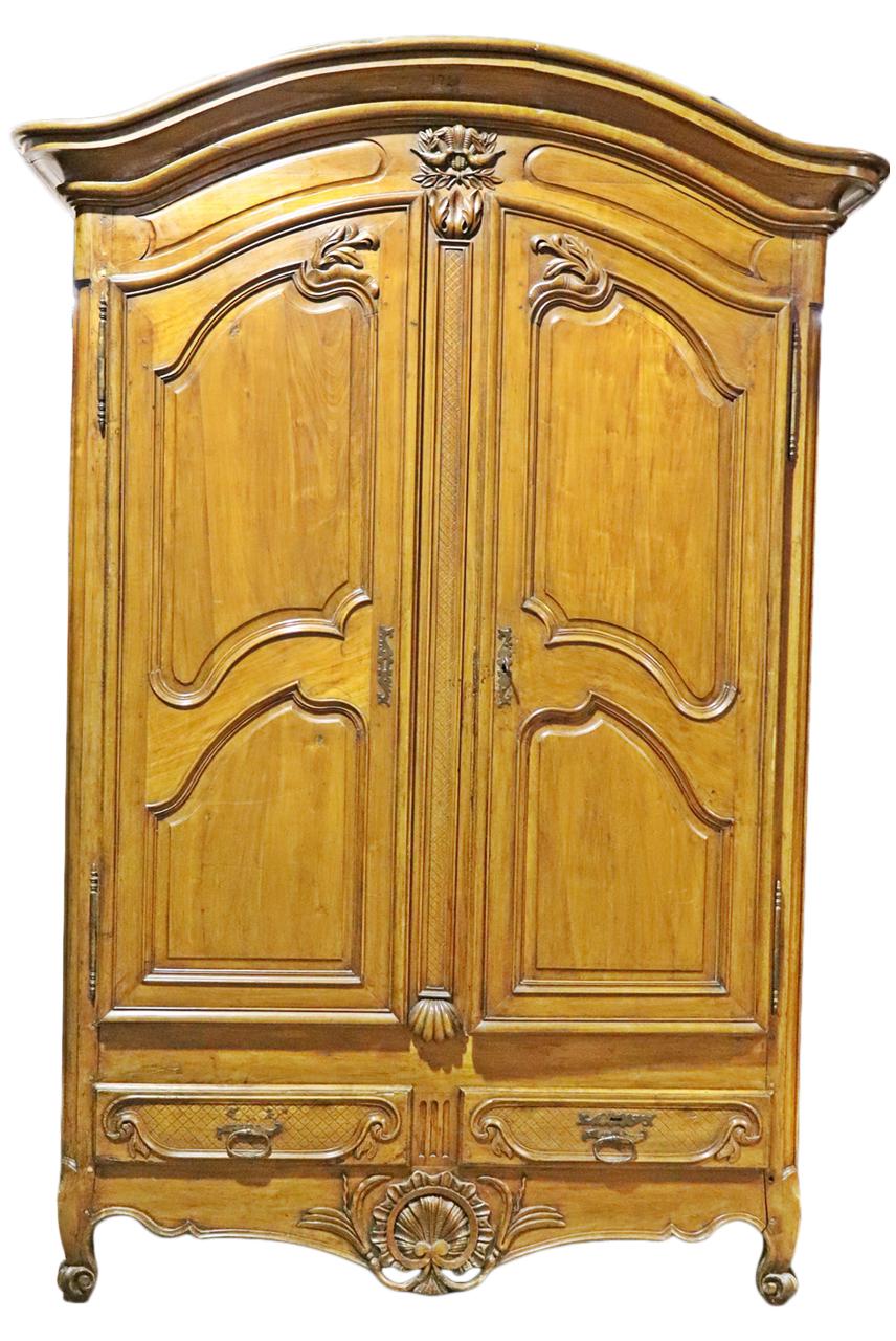 French Country Arched Top Mid 1800s era Armoire