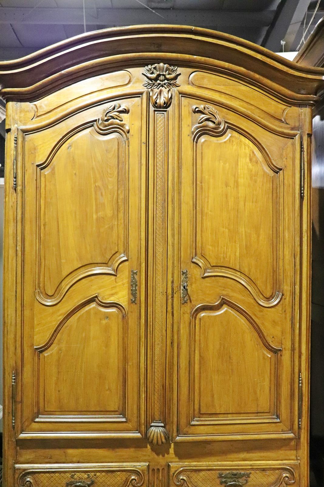 French Country Arched Top Mid 1800s era Armoire