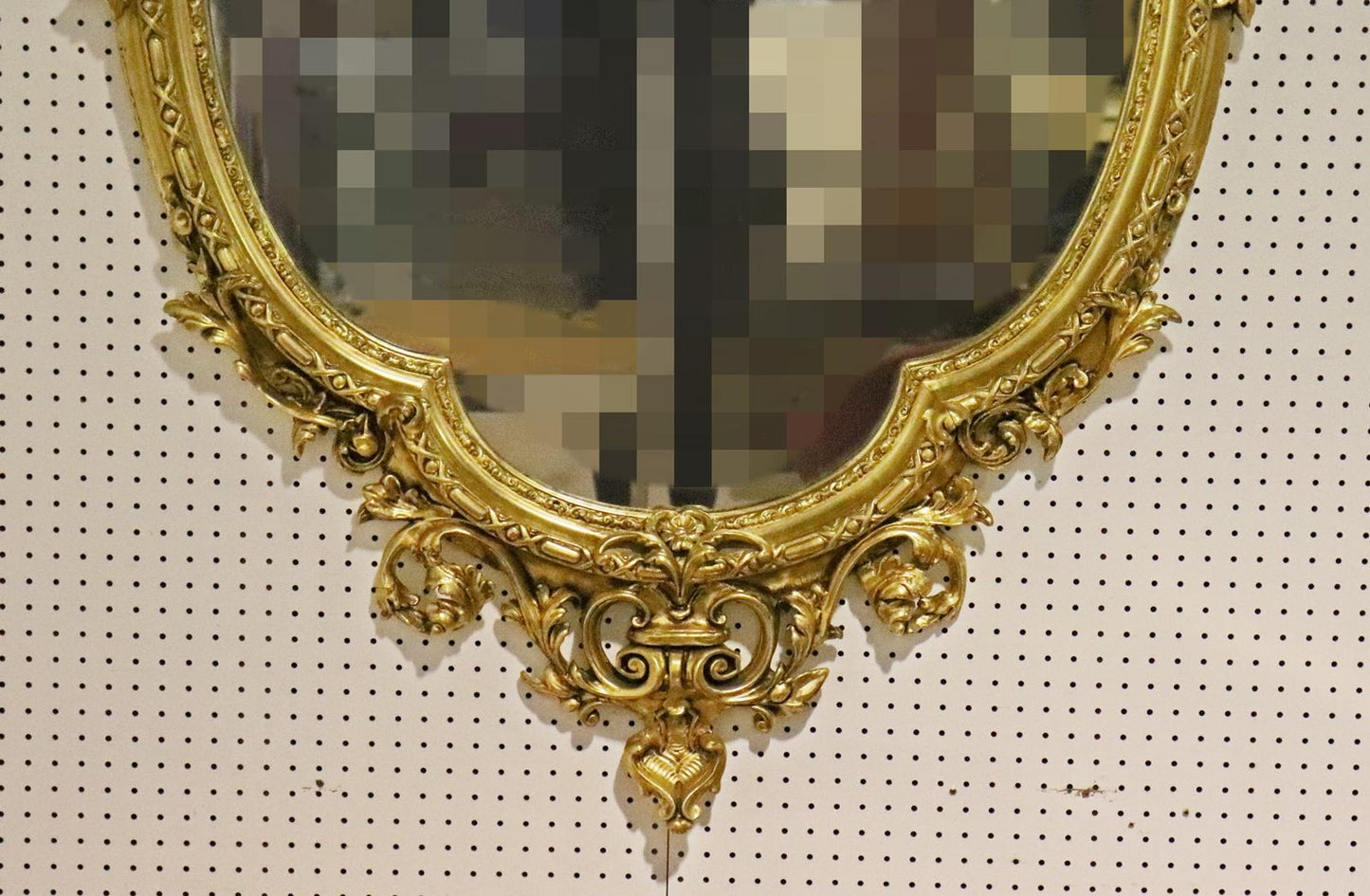 Monumental Gilded French Louis XV Mantle Buffet Wall Mirror circa 1920