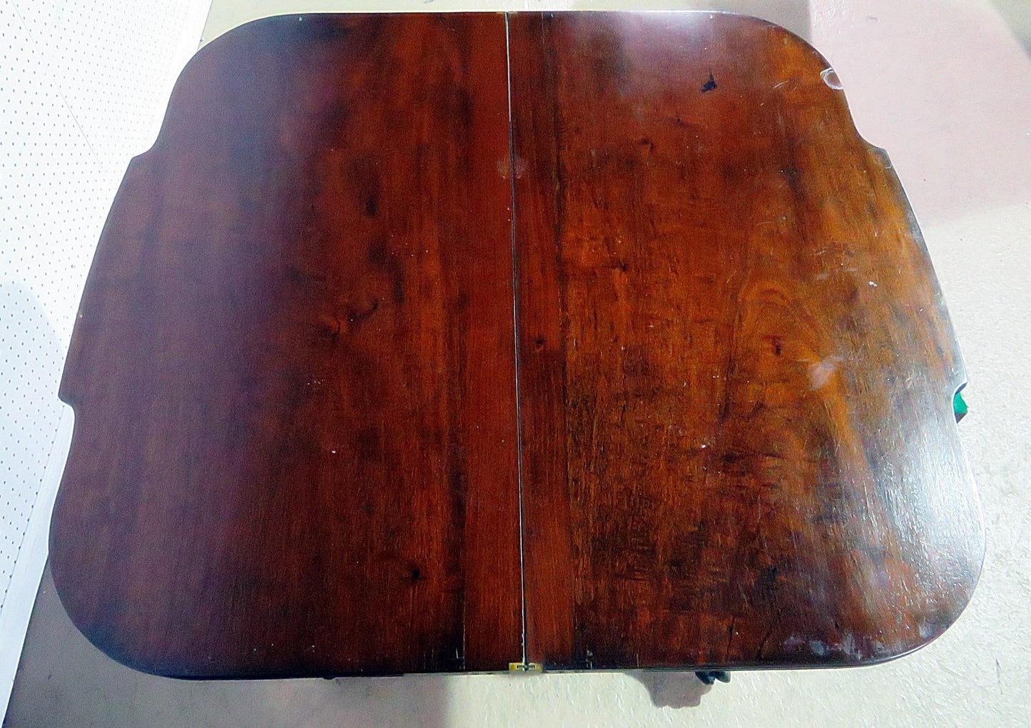 Antique 1820s Solid Mahogany Carved Paw Foot Duncan Phyfe Style Card Table