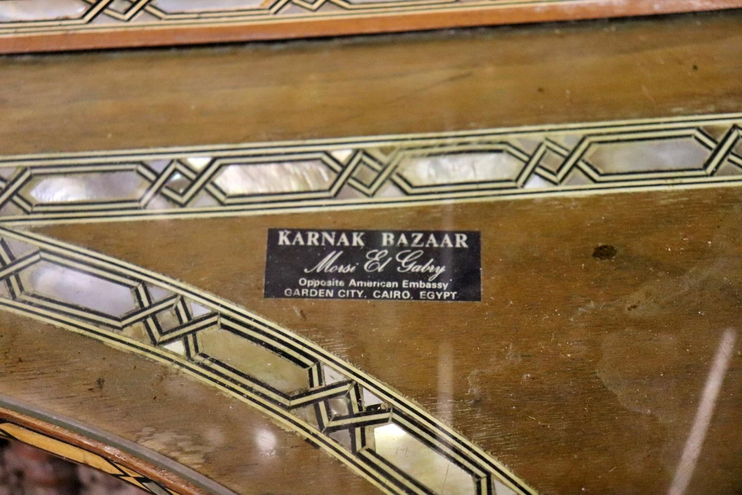 Extremely Rare Morrocan Inlaid Mirrored Vitrine Bookcase Circa 1890