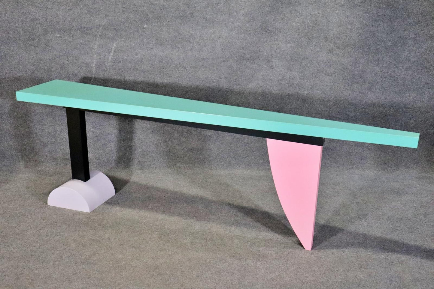 Memphis Style Polychromed painted Console Table Attributed to Peter Shire