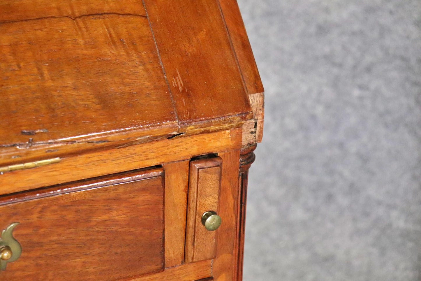 Fantastic American Centennial Solid Walnut Philadelphia Carved Secretary Desk