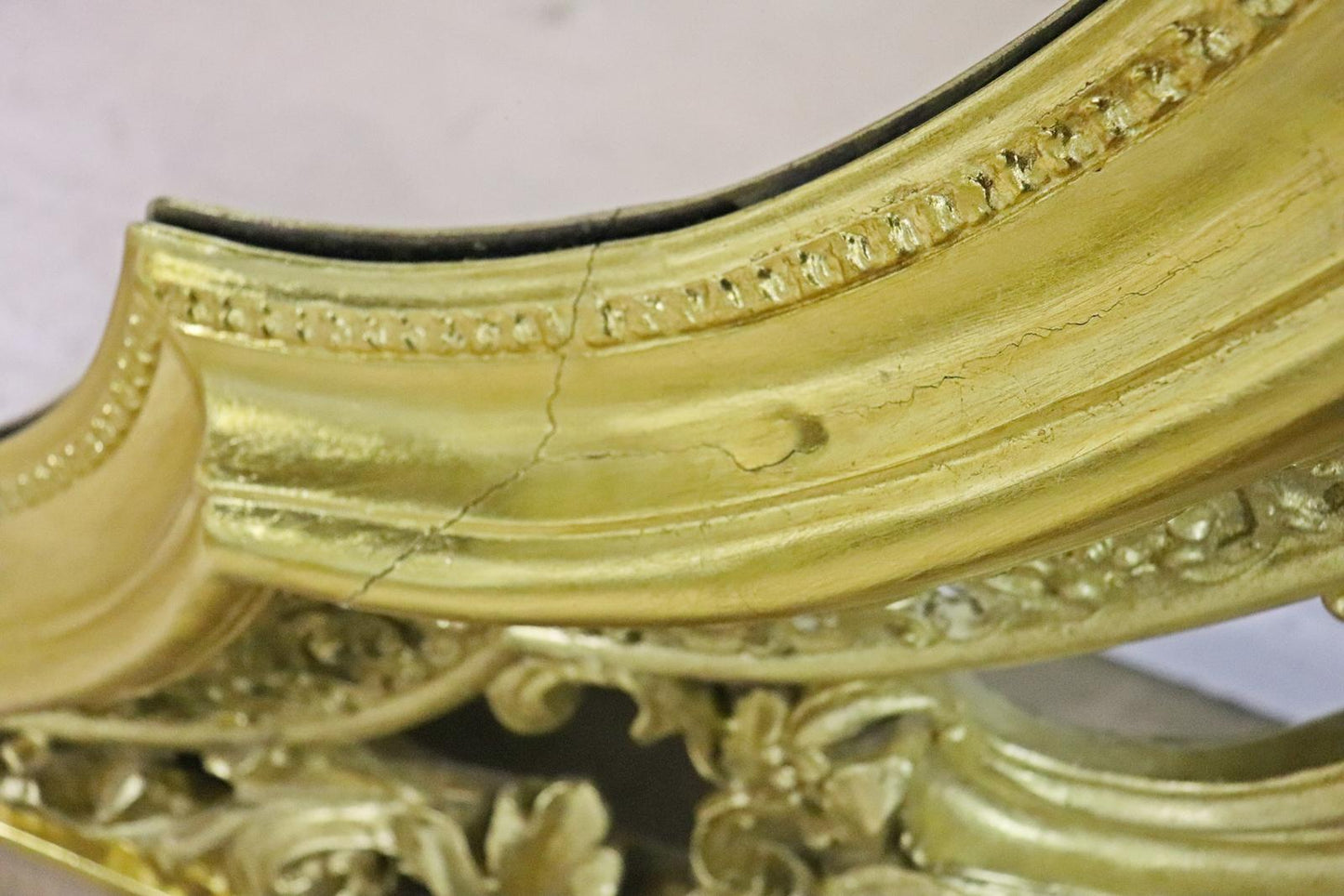 Monumental Gilded French Louis XV Carved Mantel Buffet Wall Mirror