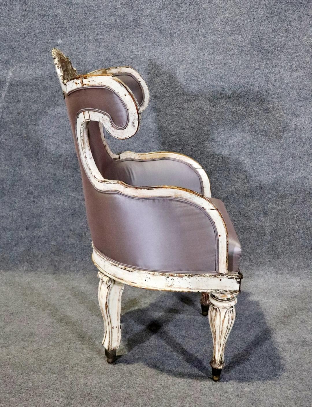 Rare Period 1740-60s era Swedish Gustavian Baroque Bergere Chair