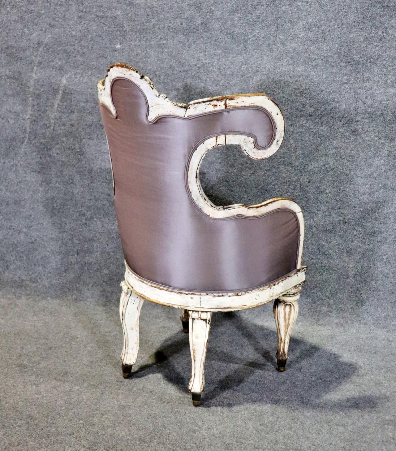 Rare Period 1740-60s era Swedish Gustavian Baroque Bergere Chair