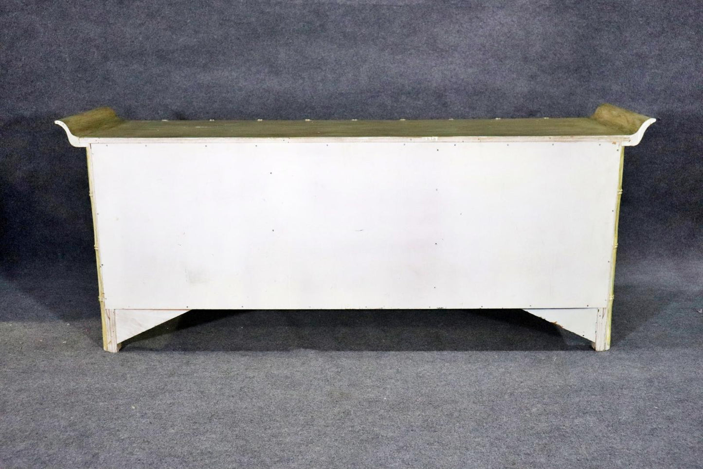 Paint Decorated Faux Bamboo Style Triple Dresser, circa 1970