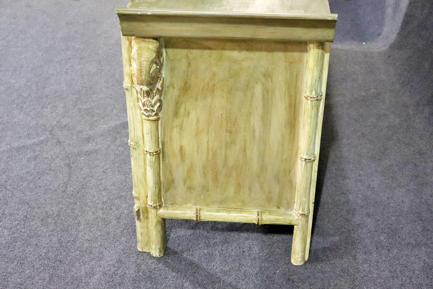 Paint Decorated Faux Bamboo Style Triple Dresser, circa 1970