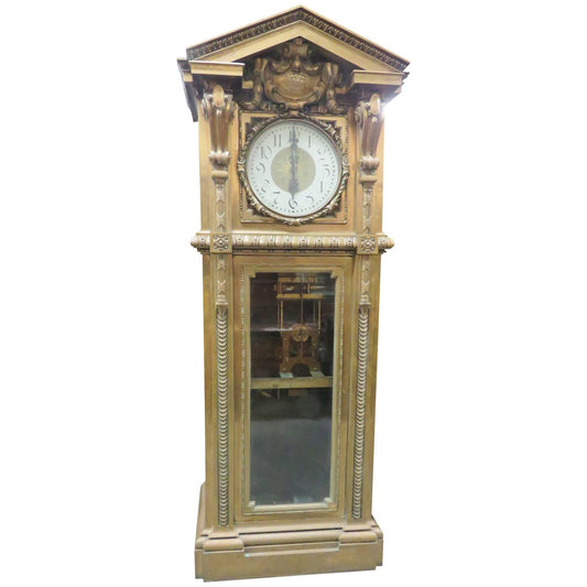 Monumental Unique Singer Sewing Co. Bronze Master Clock