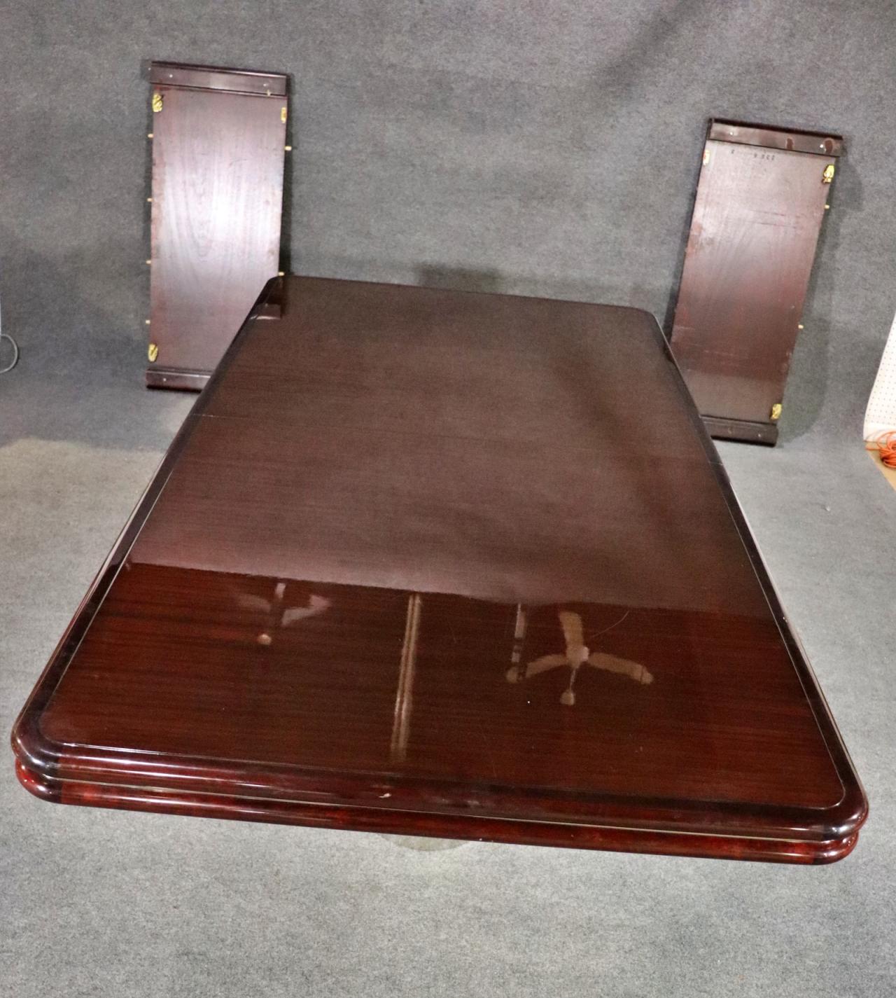 Art Deco Inspired Dining Table Attributed to Pace Furniture