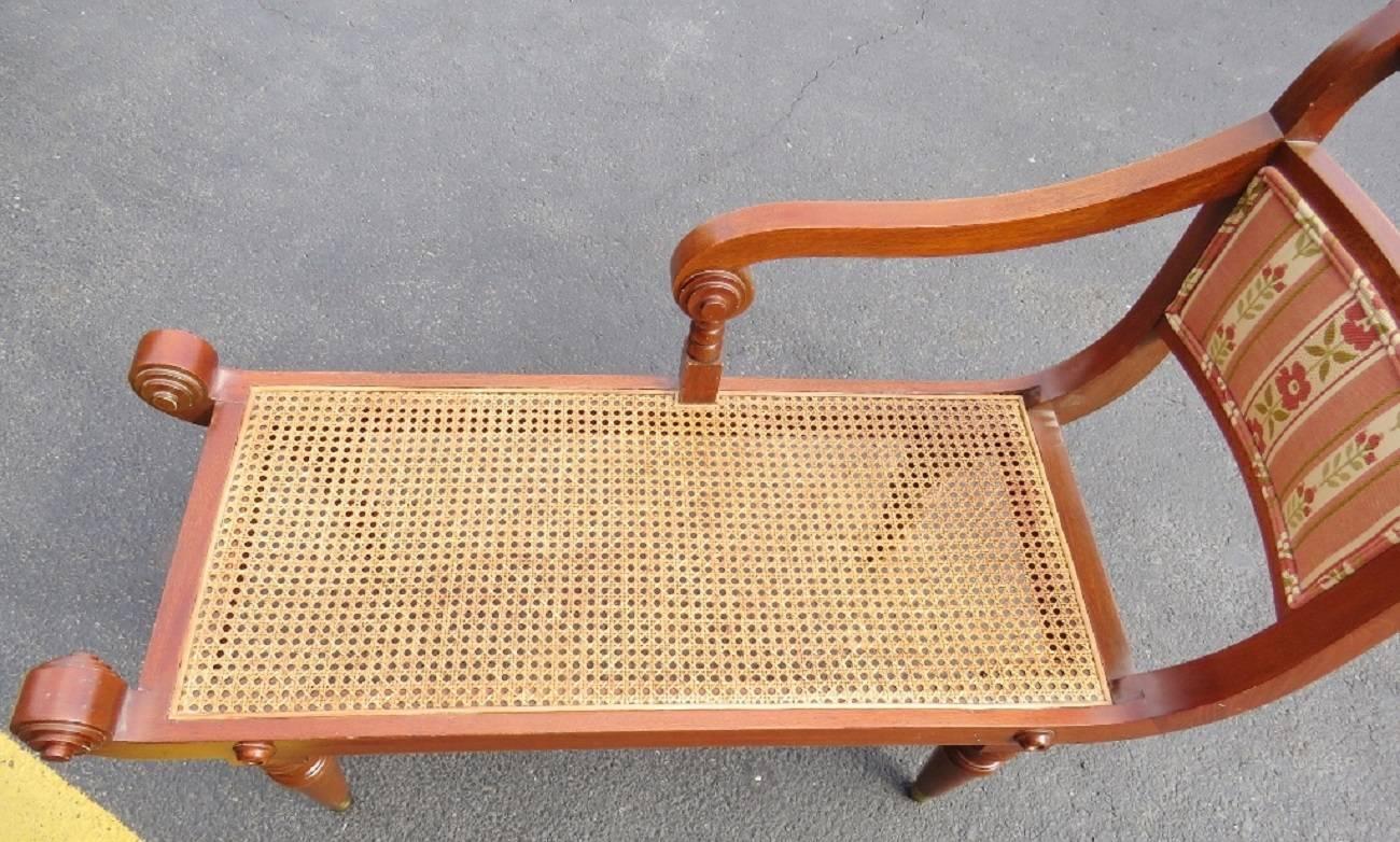 Diminutive French Regency Style Cane Recamier Daybed Chaise