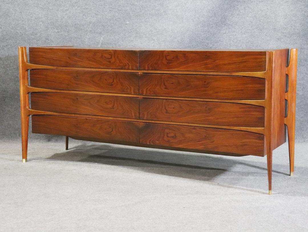 Fantastic Walnut Mid Century Modern William Hinn Dresser Exoskeleton Dresser