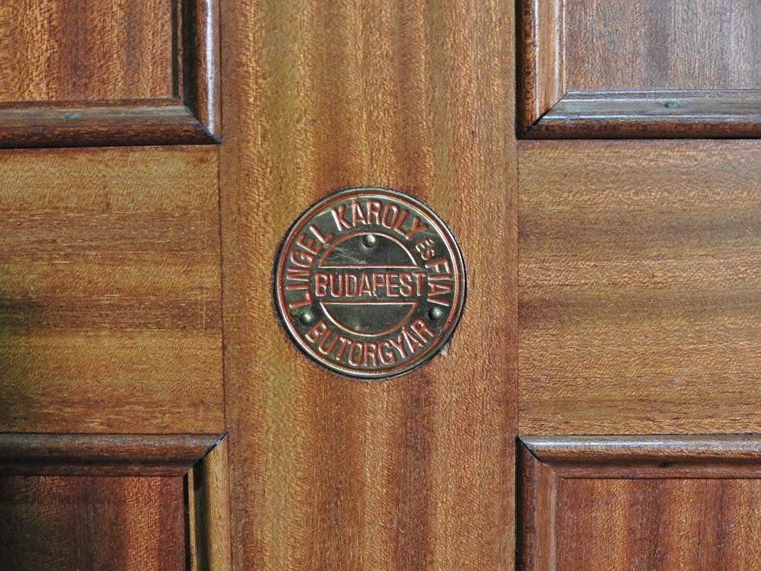 Monumental French Inlaid Rosewood Bronze Figured Vitrine China Cabinet