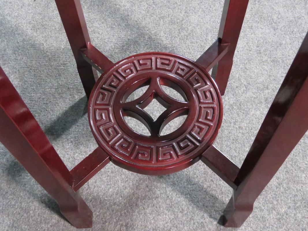 Chinese Carved Mahogany Plantstand Pedestal, C1920