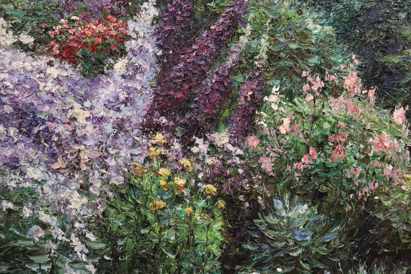 Large Oil Painting of Flowers by Chinese Artist Henry Peeters 'Hing Biu'