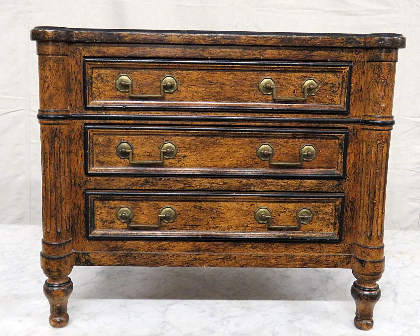 French Paint Decorated Directoire Petite Commode Jewelry Chest by Lewis Mittman