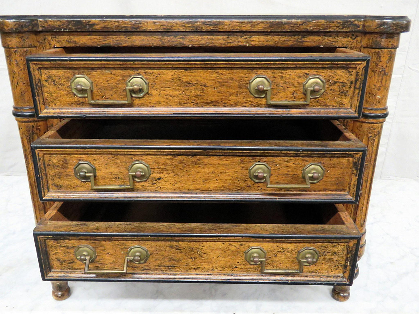 French Paint Decorated Directoire Petite Commode Jewelry Chest by Lewis Mittman