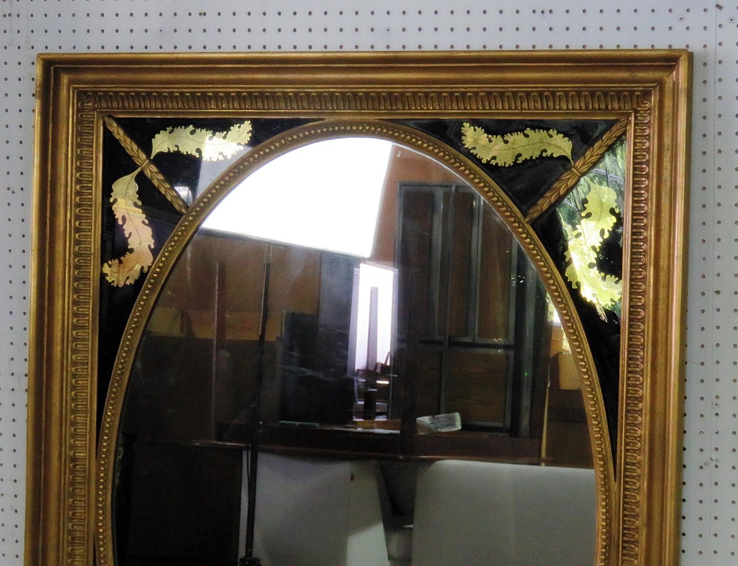 Antique French Gold Verre Eglomise Louis XVI Style Mirror