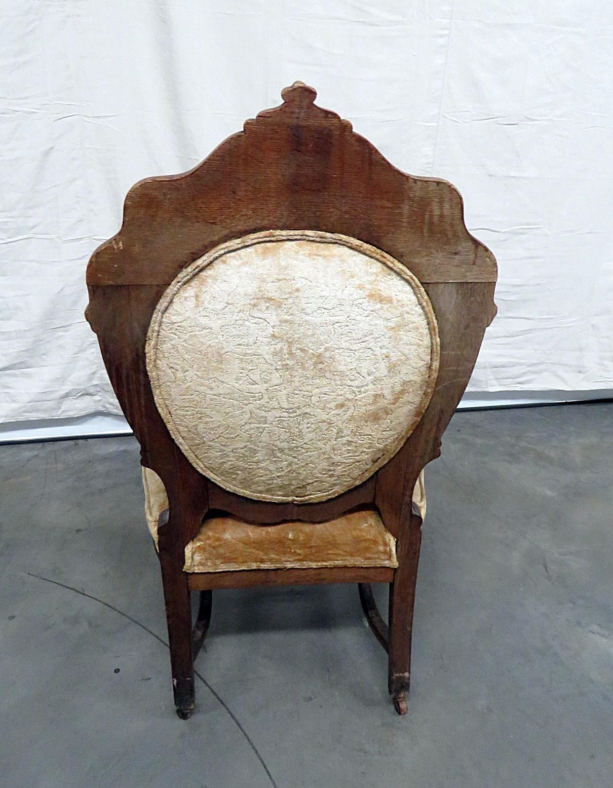 Renaissance Style Oak Throne Chair Attributed to Horner