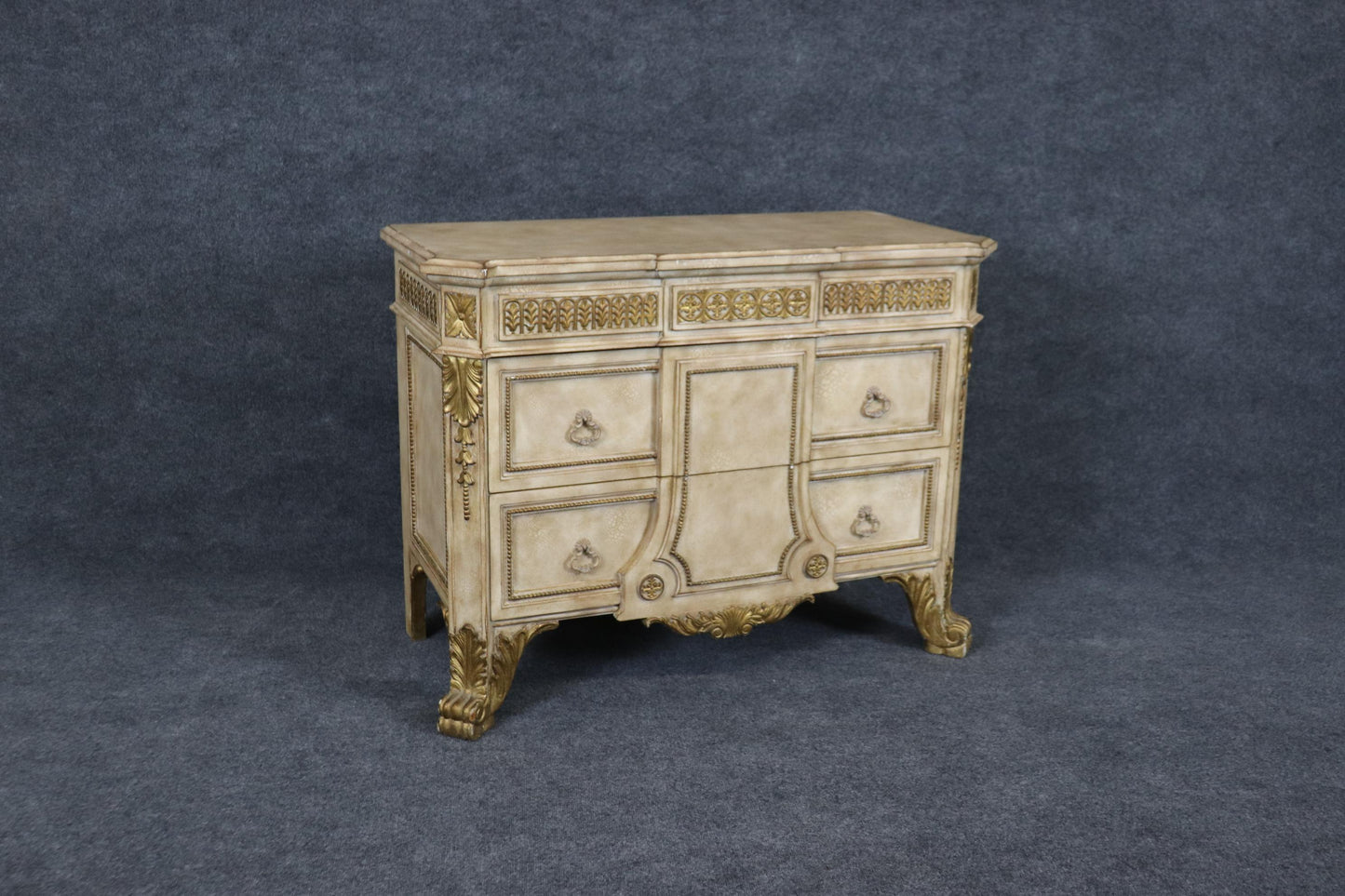 Italian Renaissance Style Paint Decorated and Gilt Commode