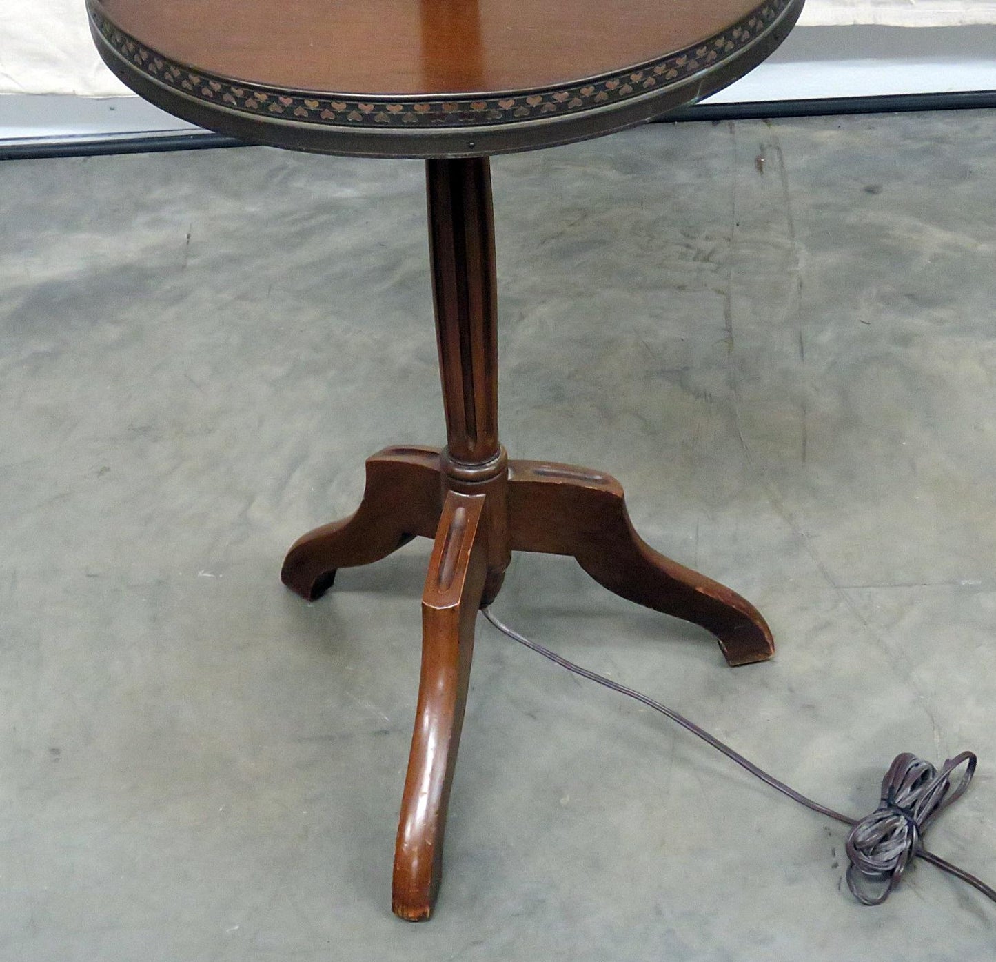 Antique 2-Tier Lamp Table