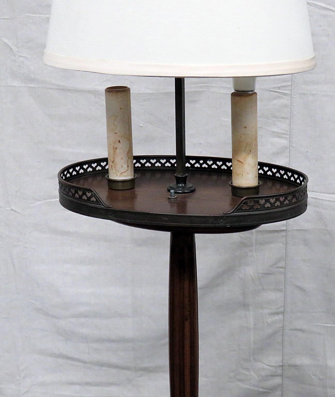 Antique 2-Tier Lamp Table