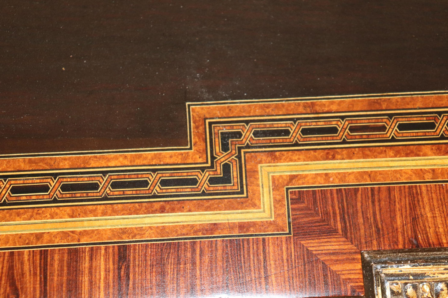 Antique Carved Victorian Inlaid Marquetry Center Table Attr to Pottier & Stymus