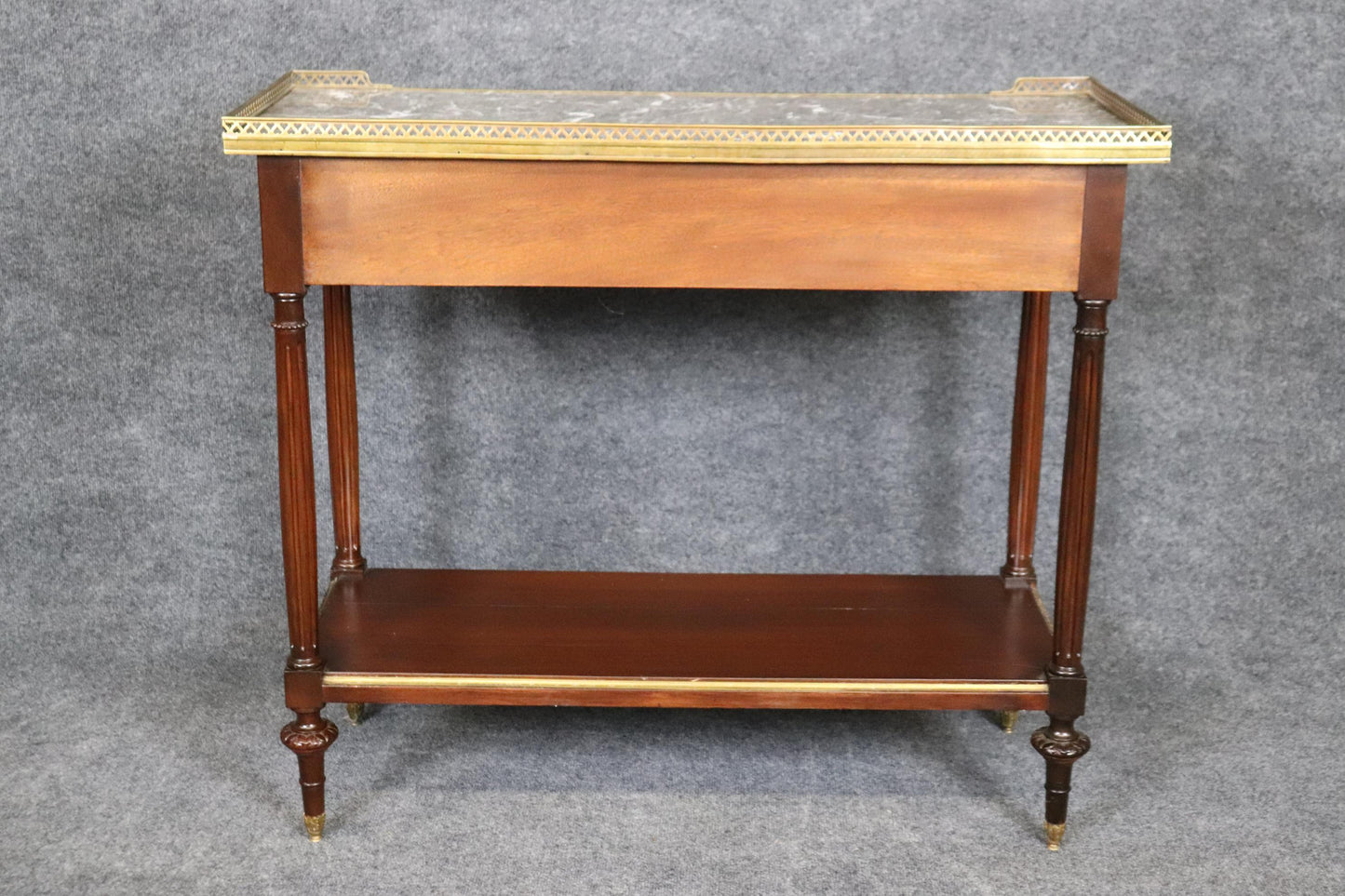 Fine Quality Directoire Maison Jansen Attributed Marble Top Console Table Buffet