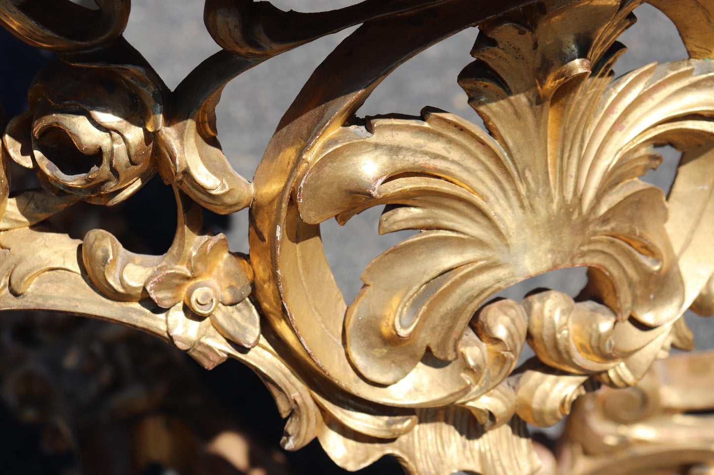 Fine Water-Gilded Rouge Marble Top Louis XV Rococo Center Table Circa 1900