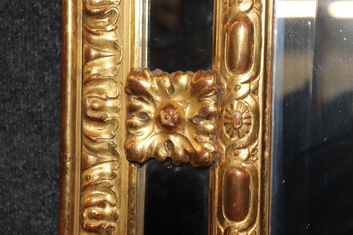 Pair Harrison & Gil "Dauphine" Gilded Carved Wood Faux Bois and Grapes Mirrors