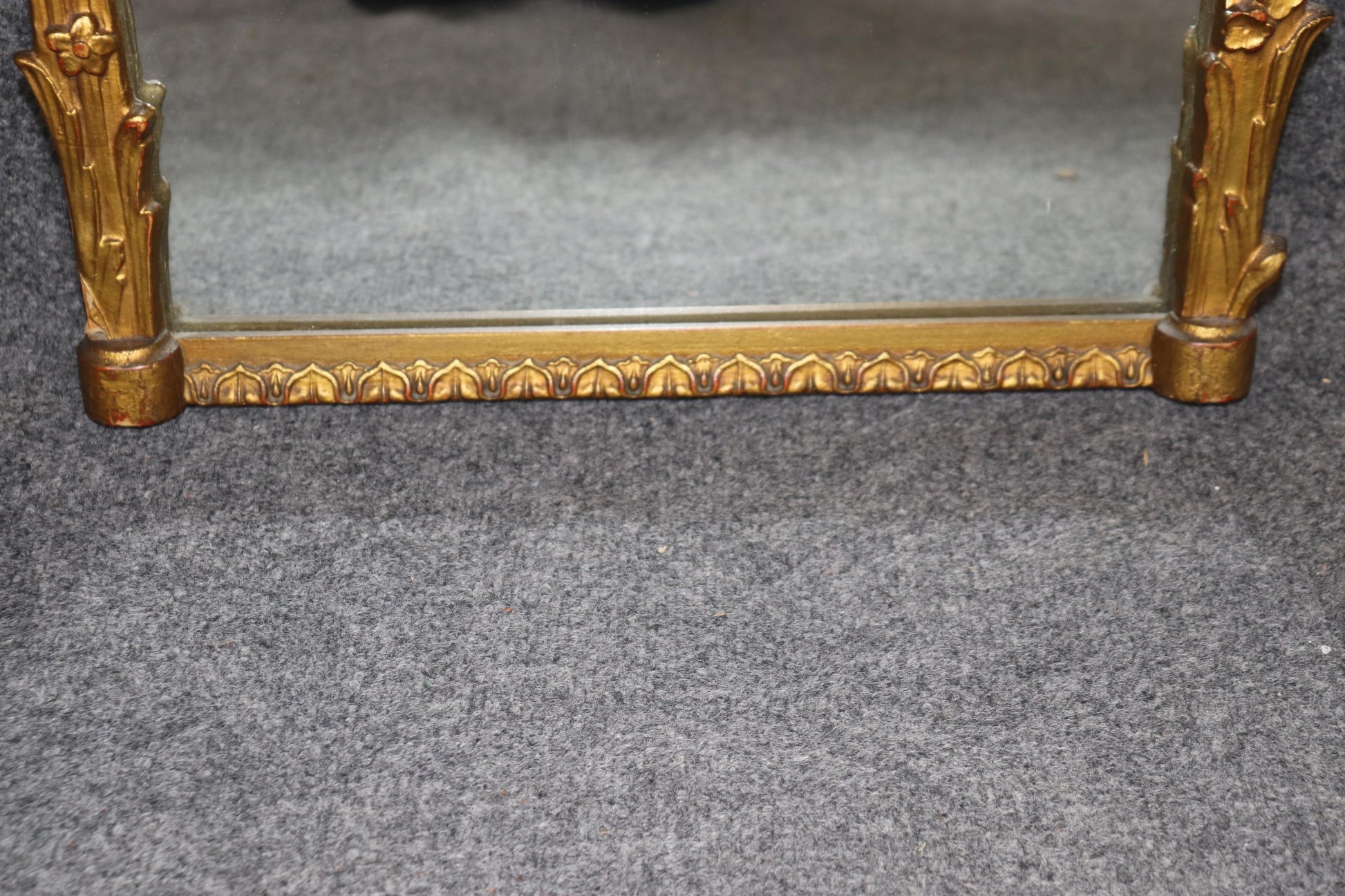 Rare Pair Carved Giltwood French Louis XV Style Mirrors with Sevres Plaques