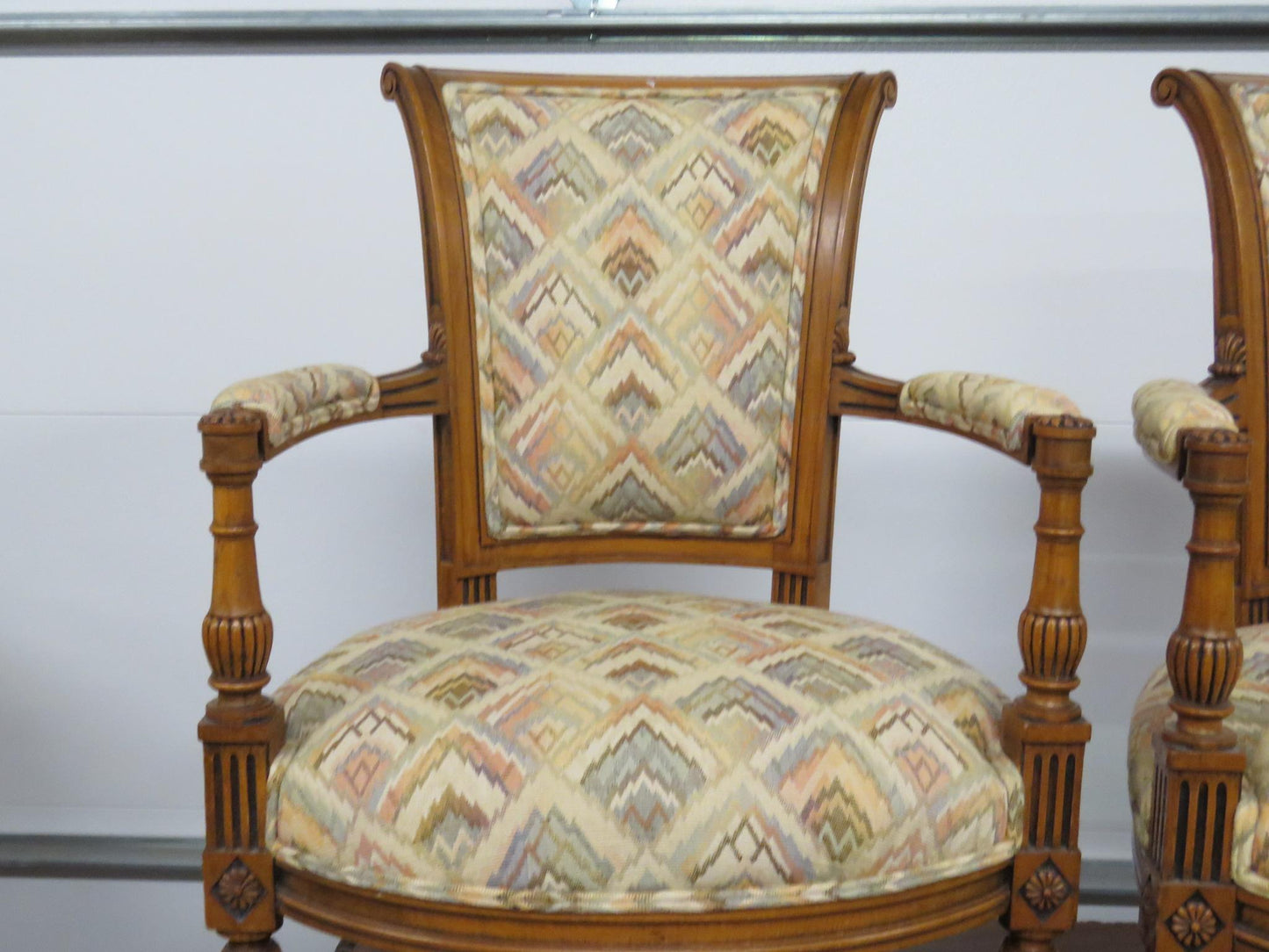 Pair of French Regency Style Fauteuils Armchairs