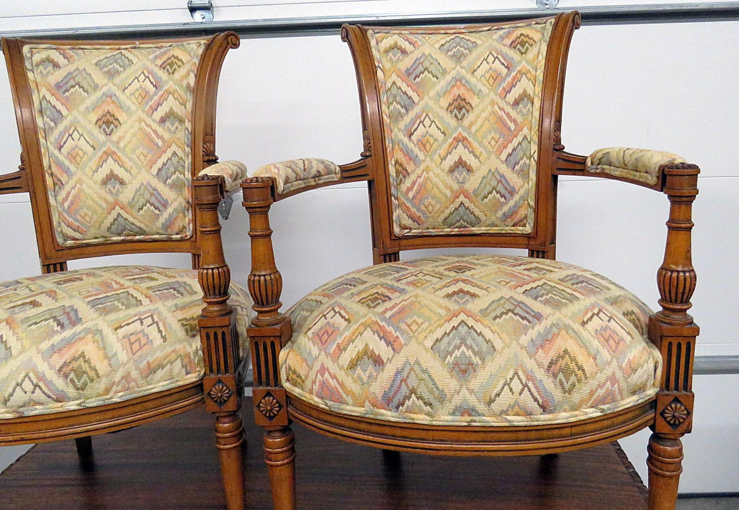 Pair of French Regency Style Fauteuils Armchairs