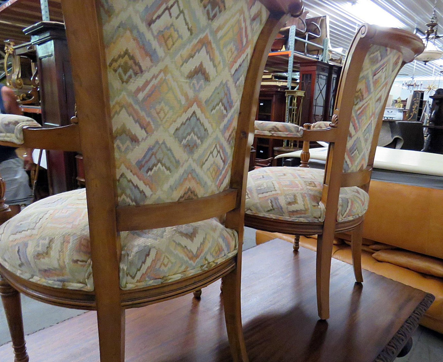 Pair of French Regency Style Fauteuils Armchairs