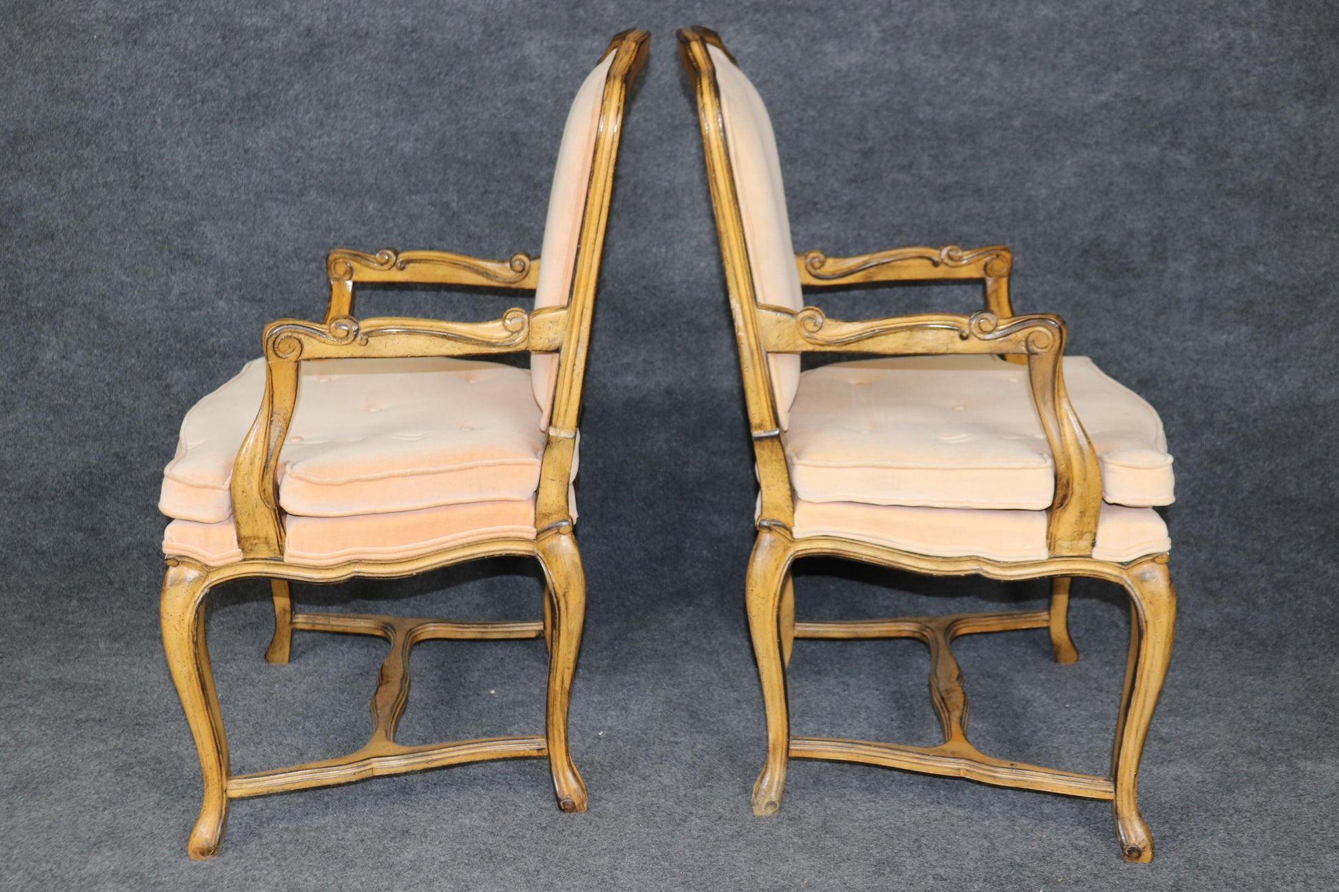 Fine Set of 10 French Carved Walnut Louis XV Dining Chairs