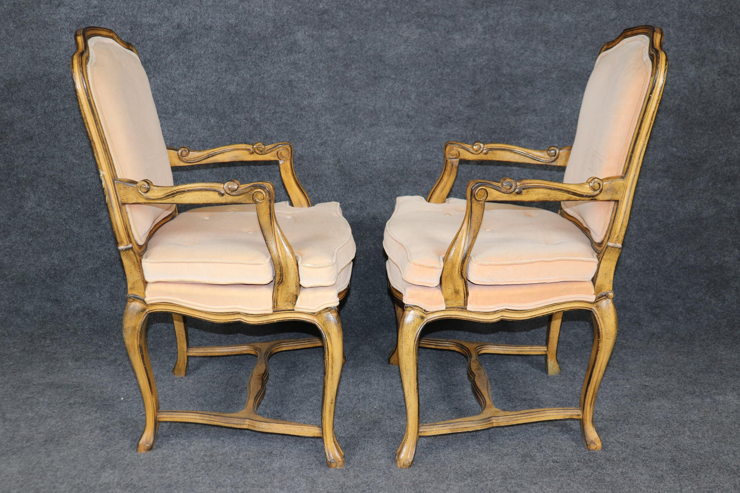 Fine Set of 10 French Carved Walnut Louis XV Dining Chairs